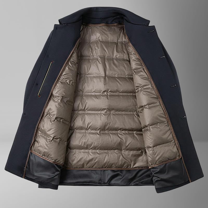 Abrigo de plumón para hombre ideal para un look casual de invierno con cuello de solapa elegante 3