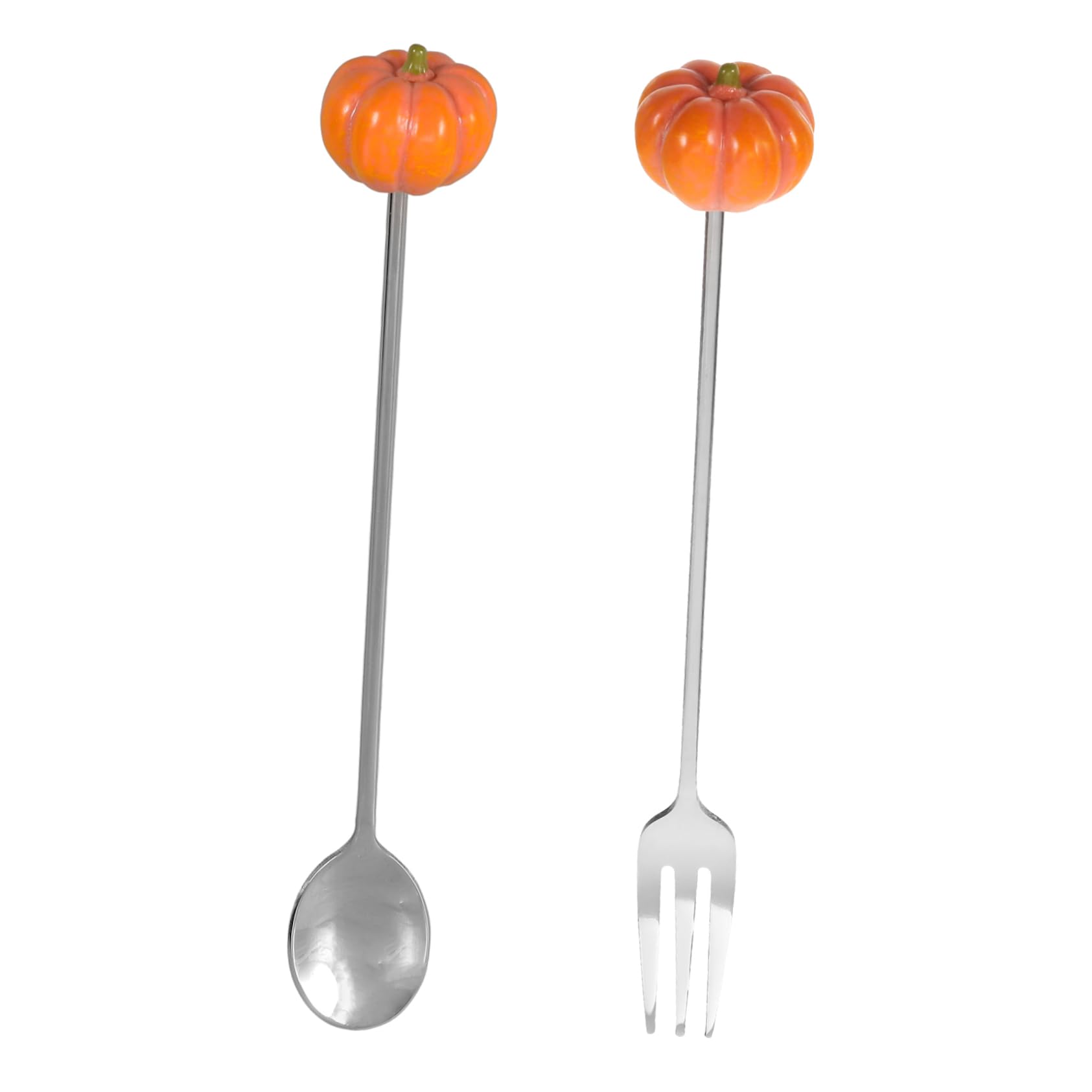 PRETYZOOM 1Set Stainless Steel Dessert Spoons Salad Forks Multi Functional Reusable Utensils for Fruits Cakes Appetizers and More Lightweight Convenient for Everyday Use