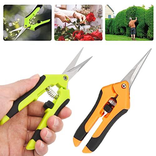Pruning Shears Garden Tree Plant Branch Cutter Trimmer Shear Scissors Snip Clippers Tools for Gardening, 2 Pcs Non-Stick