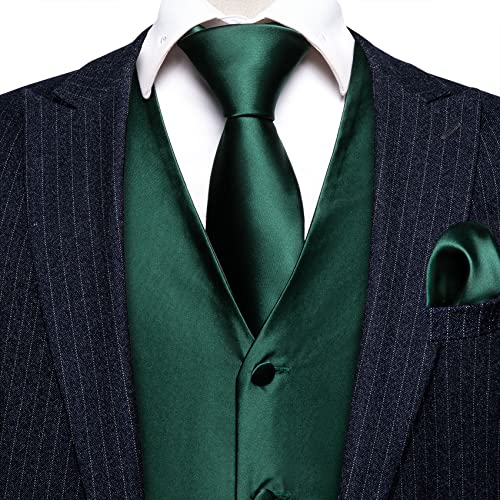 Image of Barry.Wang Men's Suit Vest Formal /Leisure Paisley Jacquard Silk Tie Pocket Square Waistcoat Set Wedding 5PCS
