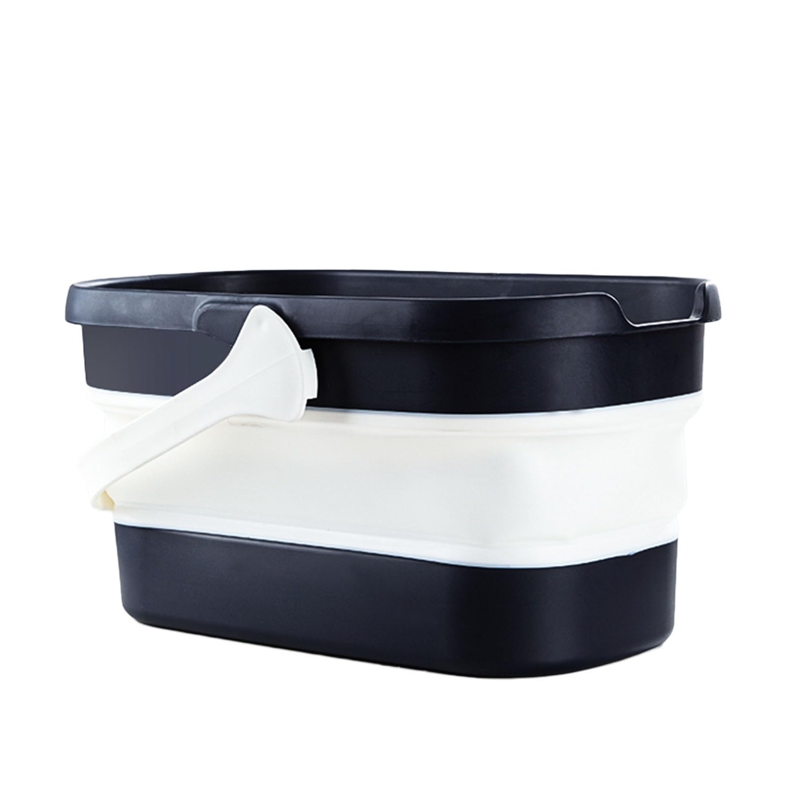 Secchio pieghevole da 12 litri con ruote per pulizia, campeggio e camper, secchio versatile in plastica portatile per una facile conservazione e trasporto