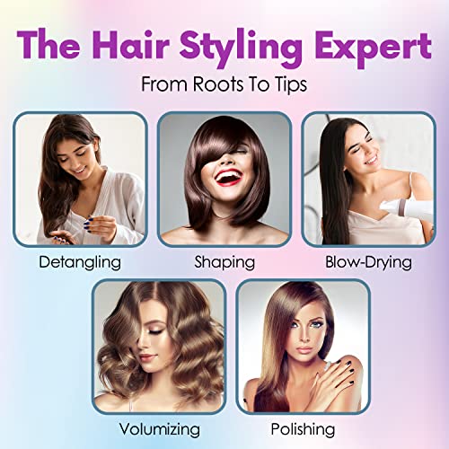 Alpree Classic Styling Hair Brush 9 Row - For Natural, Thick, Curly Hair | Classic Nylon Bristle Styling & Detangler, Great For Creating Ringlets, For Separating, Shaping & Defining Curls - Blow-Drying #TOP4