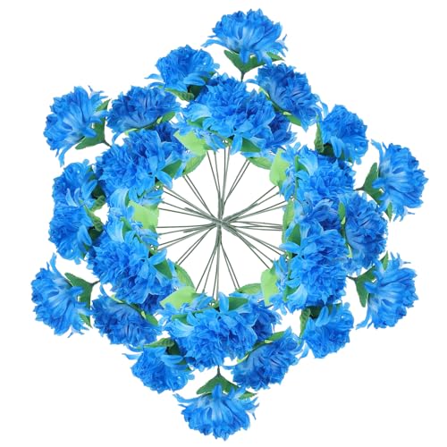 GARVALON Bouquet Di Crisantemi Artificiali Per Cimitero, Decorazione Autunnale Resistente, Fiori Finti Plastici Stabili Per Tombe, Confezione Da 6 Mazzi Per Funerali e Commemorazioni