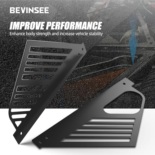Image of Bevinsee Engine Bay Covers Compatible with Chevrolet Corvette C8 2020-2023 | C8 Engine Cover Aluminum, for C8 Corvette Accessories, 2PCS
