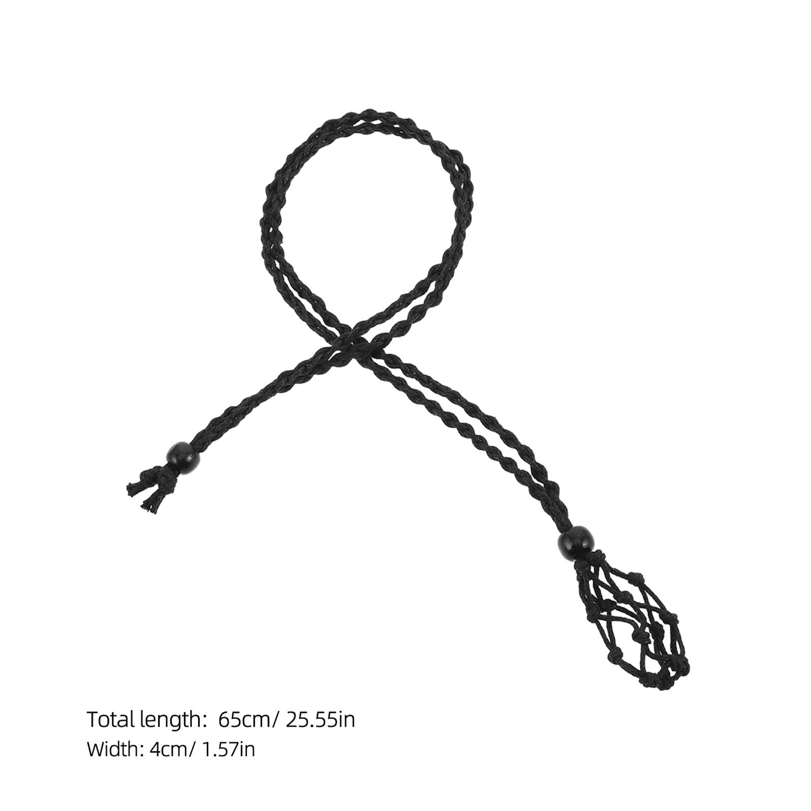 Cordino Collana Regolabile Nero 24 Pezzi per Gioielli | Tessuto Intrecciato, Lunghezza Regolabile, per Cristalli e Pietre, Stile Etnico Artigianale