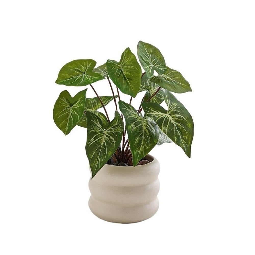 Kx9Lb8d Faux floor plant Simulation Green Plant Decoration Home Desktop Fake Potted Ornaments Housewarming Gifts, Ceramic Pots