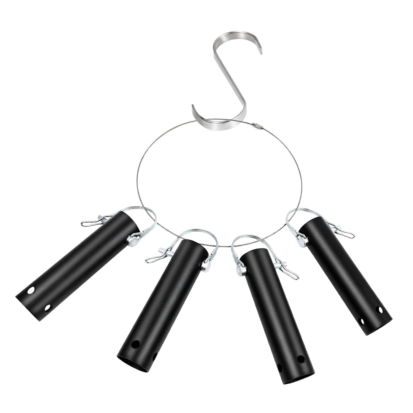 Fenteer 2 Pièces Support Outils Piscine Organisateur Rangement Accessoires Crochet Acier Carbone Fonction Accroche Convient pour Entretien Piscine Rangement E, 4 Pièces