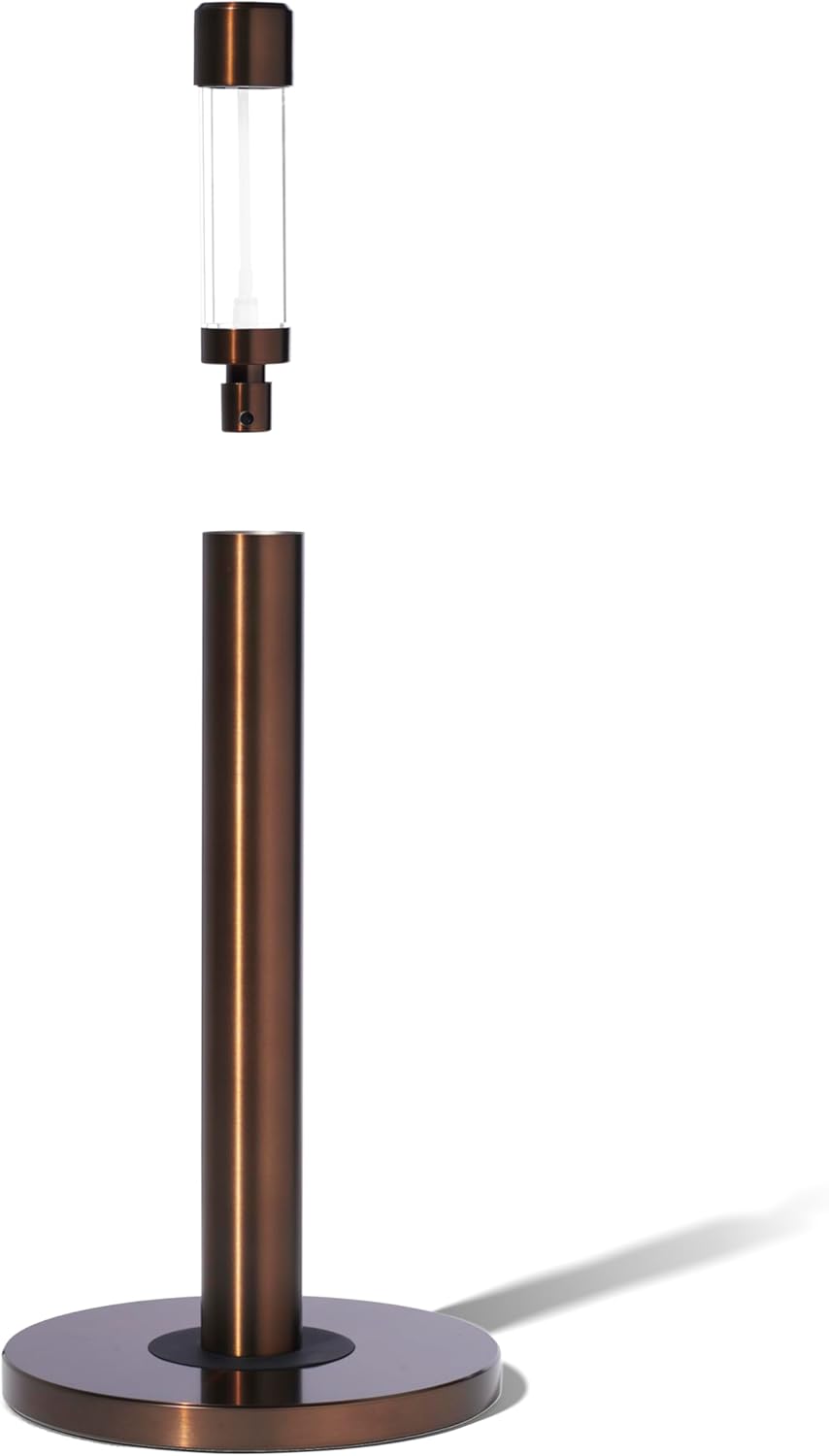 Curio Home Goods Obscura Paper Towel Holder plus Spray Bottle, Stainless Steel, Bronze