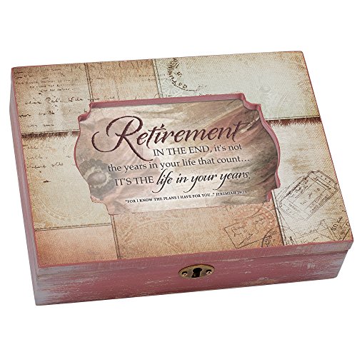 Cottage Garden Caja de música para decoración de pasaporte con texto en inglés Retirement Life Passport