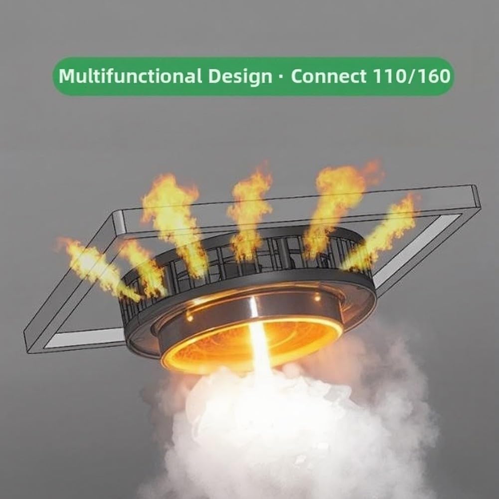 Ventilatore canalizzato da tetto alimentato solare 12V (15W) | Ventilatore di scarico senza spazzola per Sunroom Greenhouse RV, condotto 110/160mm, flusso d'aria a basso rumore