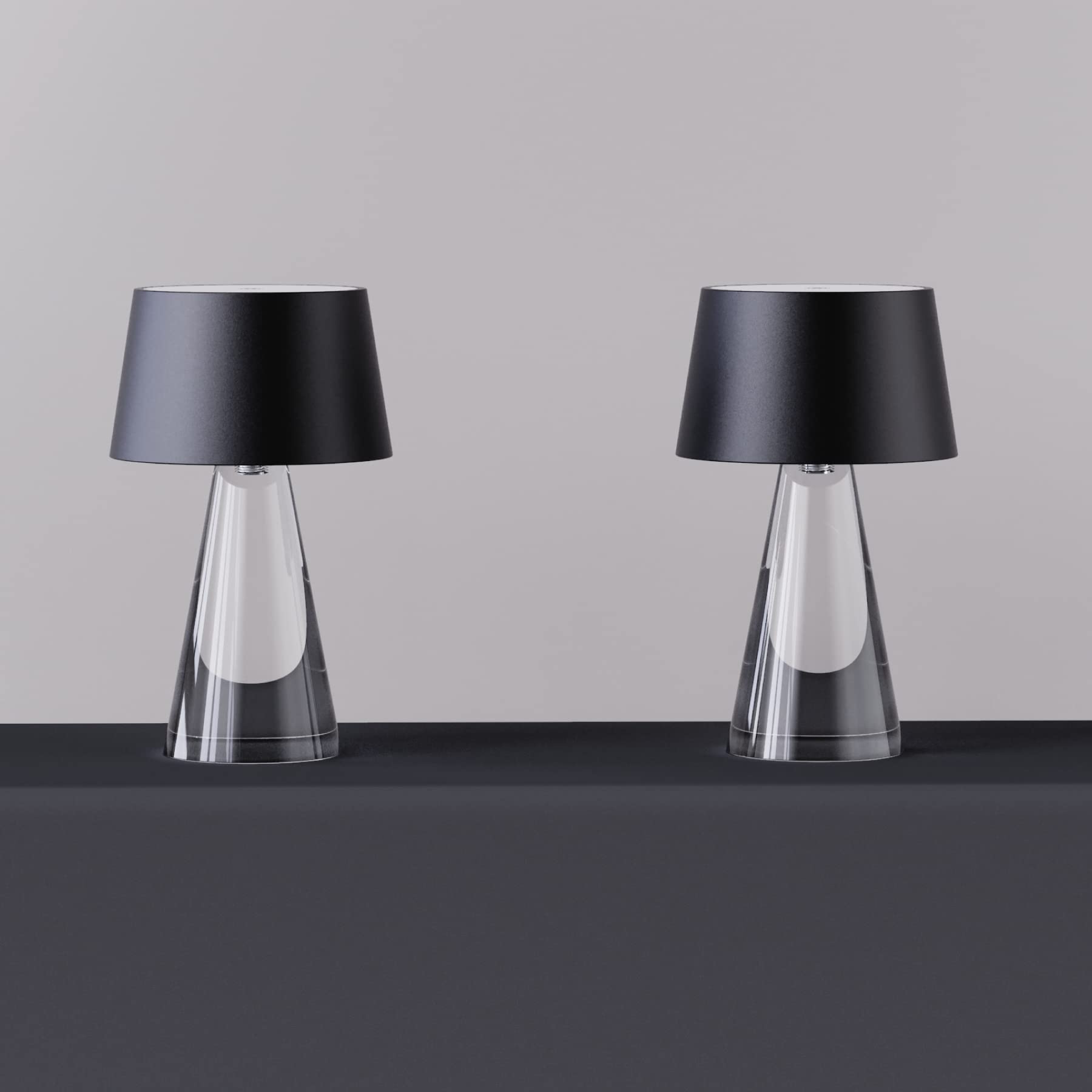 Stilosa Mood - Lampe de Table Sans Fil - Lampe Bureau Led Rechargeable - Lampe à poser tactile - Connecteur USB-C - Lampes Rechargeables Design Intérieures et Extérieur - Noir