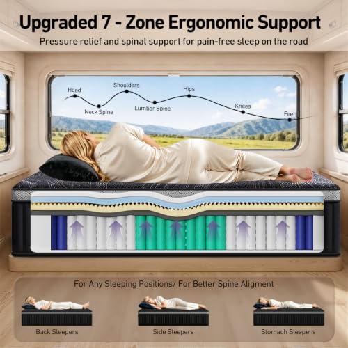 12 Inch Hybrid RV Short Queen Mattress