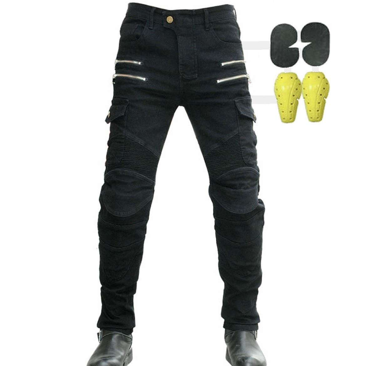 CBBI-WCCI Mens Motorcycle Jeans Motorbike Pants for Men Biker Pants Protective Motorcycle Trousers with 4X Protect Pads