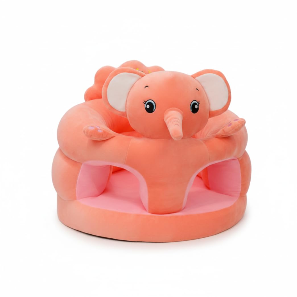 Monwssoe Sit Up Chair For Baby, Sit Me Up Floor Seat For Baby, Cartoon Elephant Sitting Support, Soft Plush Infant Chair -