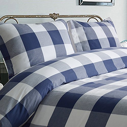 Merryfeel Cotton Duvet Covet Set,100 Cotton Yarn Dyed Buffalo Check