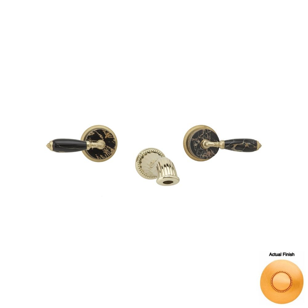 Phylrich WL338C 024 - Valencia Black Marble Lever Handles Wall Mounted Lavatory Faucet