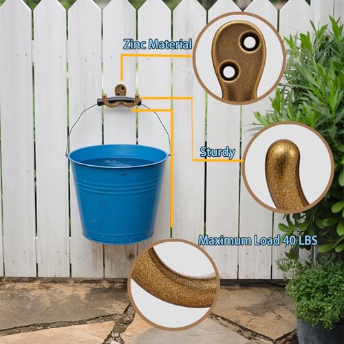 Coat Hooks Wall Hooks for Hanging - 8 Pack Bronze Double Prong Hook Wall Mounted - Great for Living Room, Bedroom, Entryway, Closet for Coat, Bag, Towel, Hat, Key, Cup, Heavy-Duty, Easy to Install - Image 4