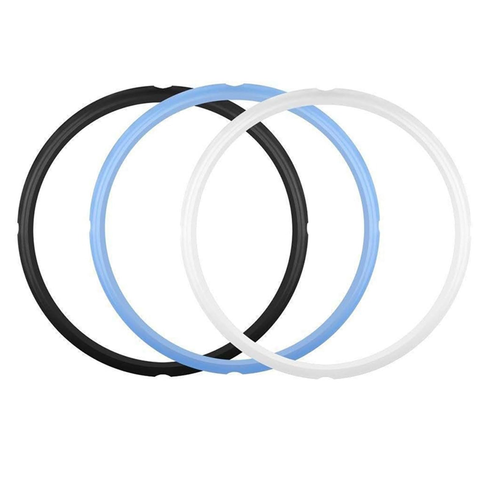 Jazuaiao 3 PCS Silicone Sealing Rings Replacement Gaskets Seals Set Spare Parts Suitable for 6QT Cookers Spare Parts