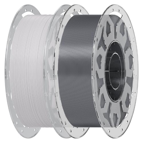 Image of Creality 3D Printer Filament White & Grey, PLA Bundle 2 kg for 3D Printing, 1.0kg (2.2lbs) Spool, Enhanced Toughness No Warp, Accuracy ±0.03mm Printing Filament, for 3D Printers