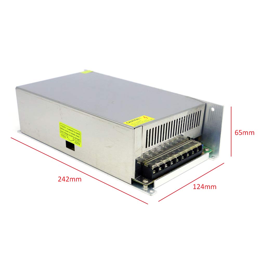 Lixada Transformador de Potencia Transformador de Voltaje AC 100-240V a DC 12V 33A 400W Conmutación Regulada Fuentes de Alimentación Adaptador Convertidor para Tiras Cámara Ligera