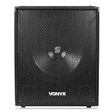 VONYX 15" Passive DJ Subwoofer 300W | High-Powered DJ Subwoofers for Superior Bass | Ideal Passive DJ Subwoofer for Parties, Events, and Clubs | Durable DJ Bass Subwoofer for Professional Use