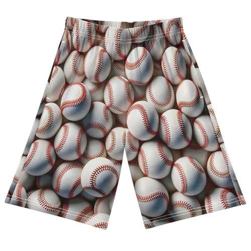 ALAZA Funny Ball Baseball Pajama Shorts Sleep Shorts Pant Lounge Pajama Bottoms Elastic Waist with Pockets