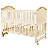 Cuna de madera cuna, 3 engranajes ajuste abierto barandilla 