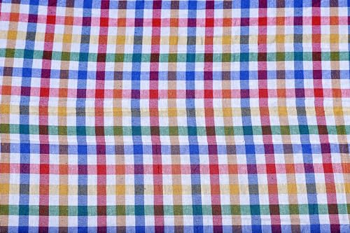 Image of CheckMe Cotton Mattress Cover /Protector for Single Bed with Zip /Chain 75x36x5 Inch / 6.25x3 Feet - Multicolor