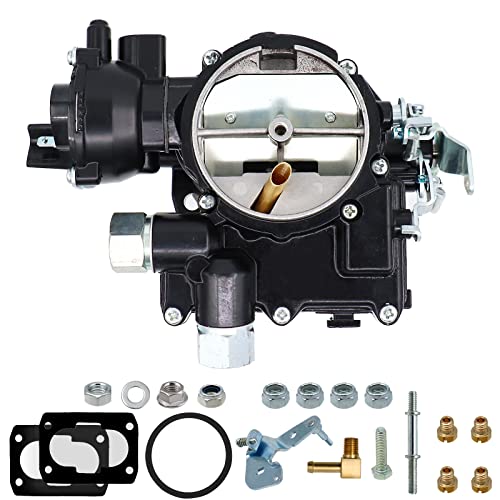 New Marine 2 Barrel Carburetor For Mercruiser 3.0 Carburetor Rochester Mercruiser 3.0L 2.5L carb 4 CYL Engines Mercarb Electric Choke with Jets Gaskets Short Linkage 3310-864940A01 8M0045397 balck