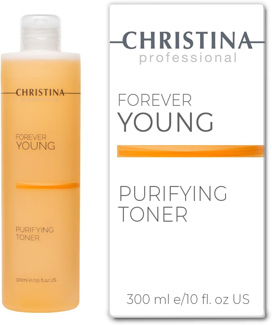 Christina - Forever Young Purifying Toner - Hydrating Facial Toner for Oily & Dry Skin - Cleanses and Removes Excess Oil - pH-Balancing Astringent with Witch Hazel & Quillaja - Alcohol-Free - 300ml
