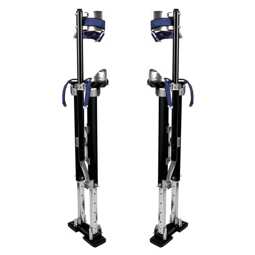 Painting Drywall Stilts,Adjustable Aluminum Tool Stilt for Plastering,24" - 40" Sheetrock Stilts,Professional Drywall Stilts, Black