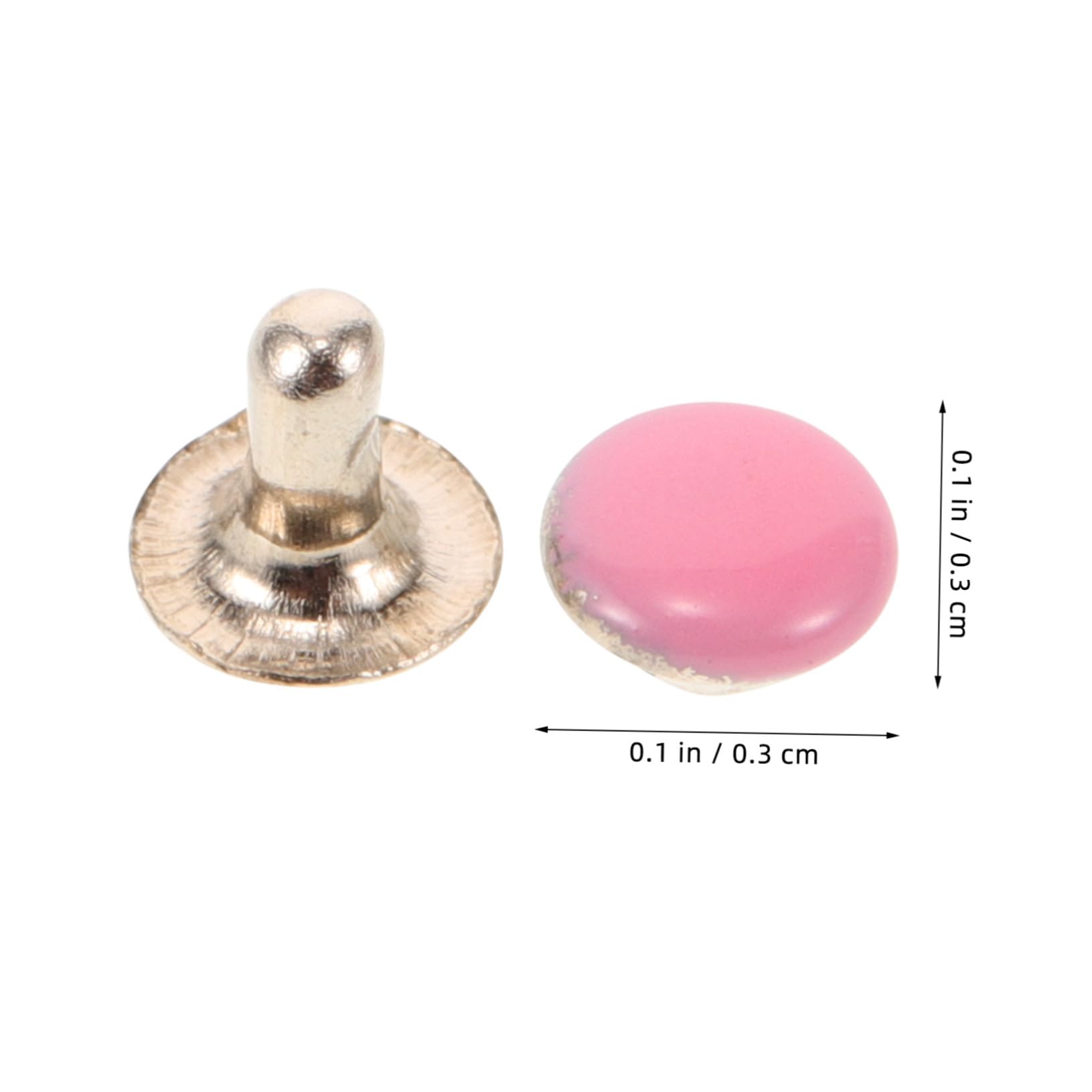 Uonlytech 100Pcs Miniature Rivets Metal Studs for Doll Accessories Durable Snaps for Sewing and Crochet Projects User Friendly Design for Crafting Supplies