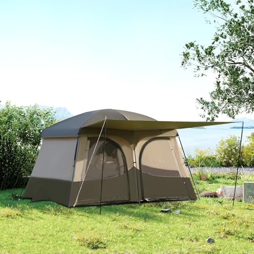 Vidalido Tents,6-8 Person Camping Tent with Extended Vestibule,2 Room Weather Resistant Family Tents,Easy Install Waterproof Outdoor Tent for Backpacking and Camping Hiking の商品画像 8