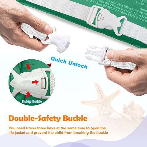 image for Chriffer Kids Swim Vest Life Jacket for 30-55 Pounds Boys and Girls, T