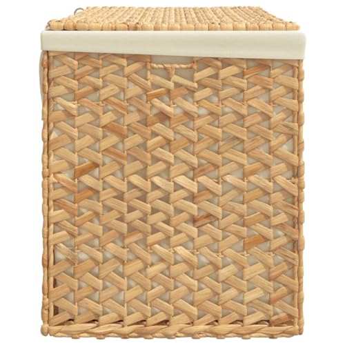 Panier à linge jacinthe d'eau pliable étroit carré 3 compartiments