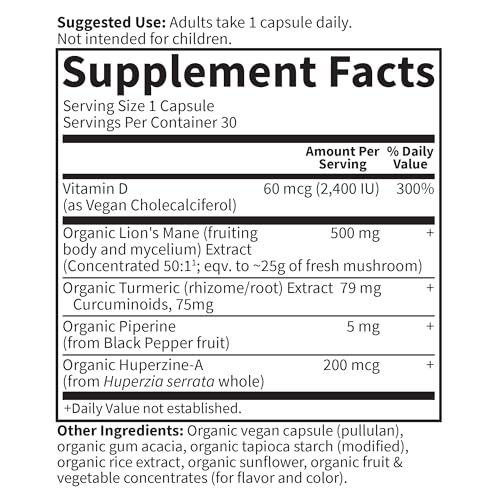 Garden of Life Herbals, Brain Health, Mint, 30 Vegan Capsules - Image 6