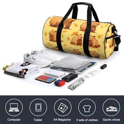 Capybara Sports Gym Bag Travel Duffel Workout Bag with Adjustable Strap4