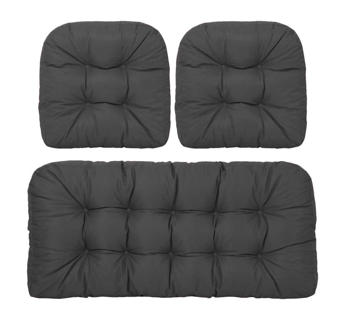 Coussins d'extérieur durable en osier et tapis de terrasse haute résistance