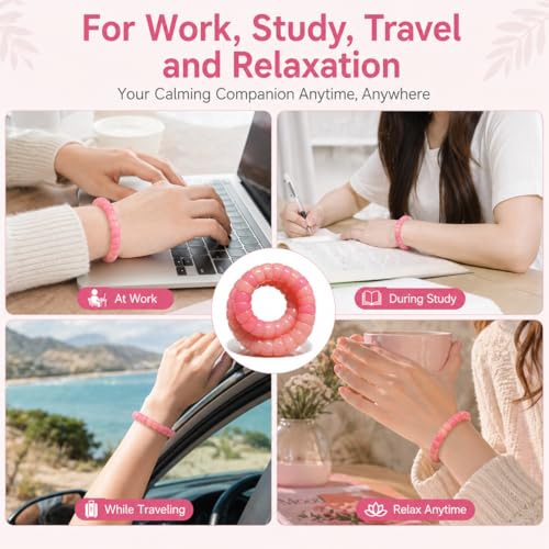 Image of Fidget Bracelet Fidget Adults Anxiety Relief Items Bodhi Beads Jewelry Stretch Sensory Beaded Bracelets for Women Men Christmas Stocking Stuffers