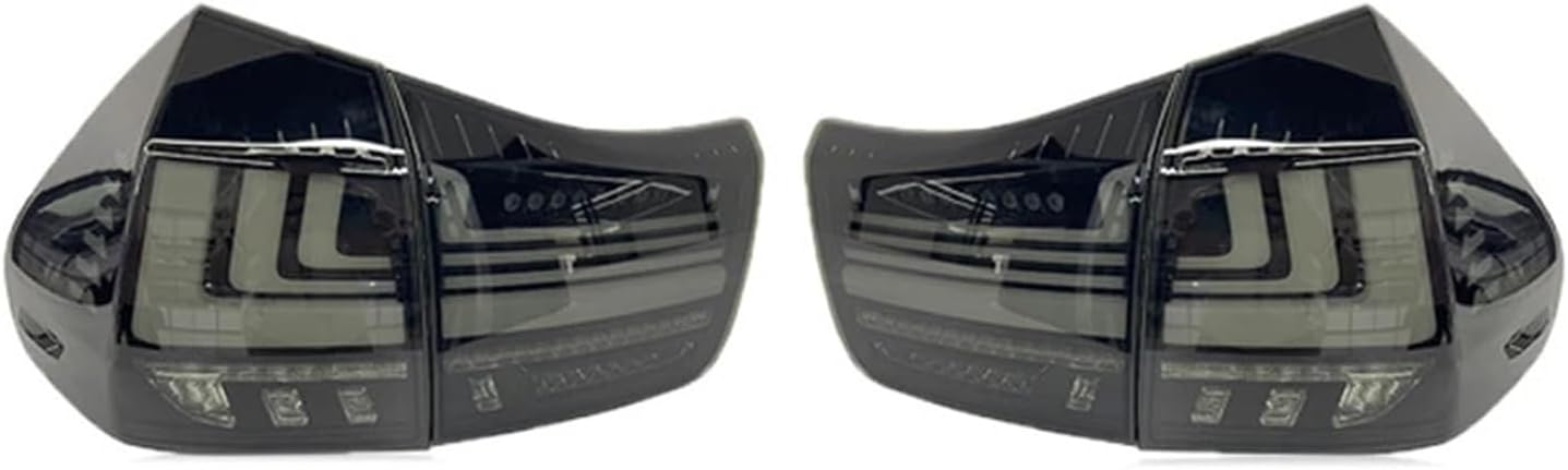 LED Tail Lights Assembly Brake Reverse Dynamic Turn Signal Compatible for Lexus RX330 RX350 2003-2008 Rear Direct-Fit ABS+ Car Accessories(Smoke Cover)