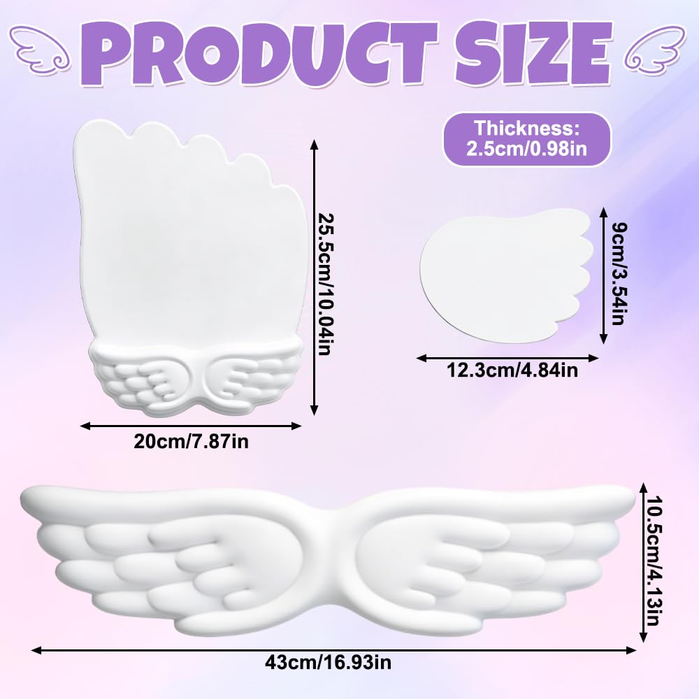 NAVESO Angel Tastatur Handgelenkauflage Set, 43 * 10cm Handballenauflage Tastatur mit Maus und Untersetzer, Mousepad mit Handauflage, 3-in-1 Wasserdicht Handauflage Set für Spiele Büro, Memory Foam