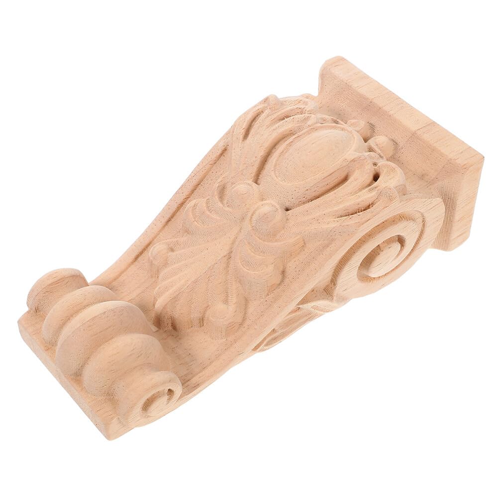 Cabilock Dekorative Holzkonsolen aus Massivem Holz mit Geschnitztem Europäischem Design Einfache Montage zur Verschönerung von Wohnzimmer und Villa