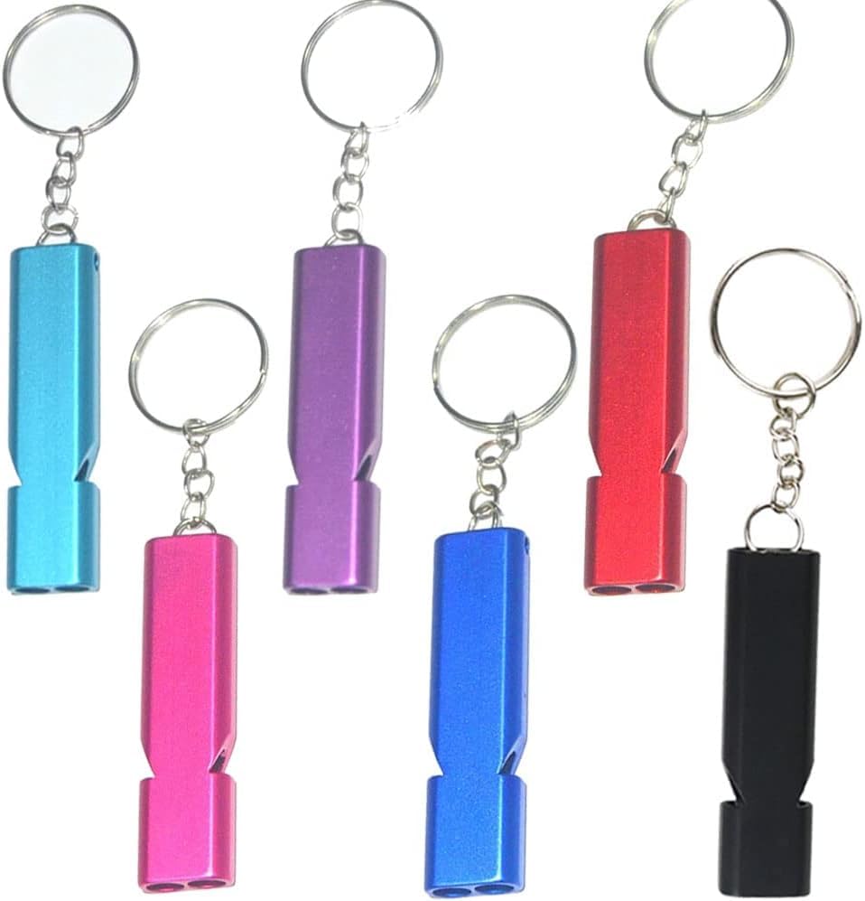 BISONBERG Emergency Survival Whistle Set - 12 Packs of Loudest Aluminum Double Tubes Slim Whistles for Outdoor Activities, for Swimming Training Camping Hiking, Hunting, Boating (B0CXJ9XSD3) Amazon Price History, Amazon Price Tracker