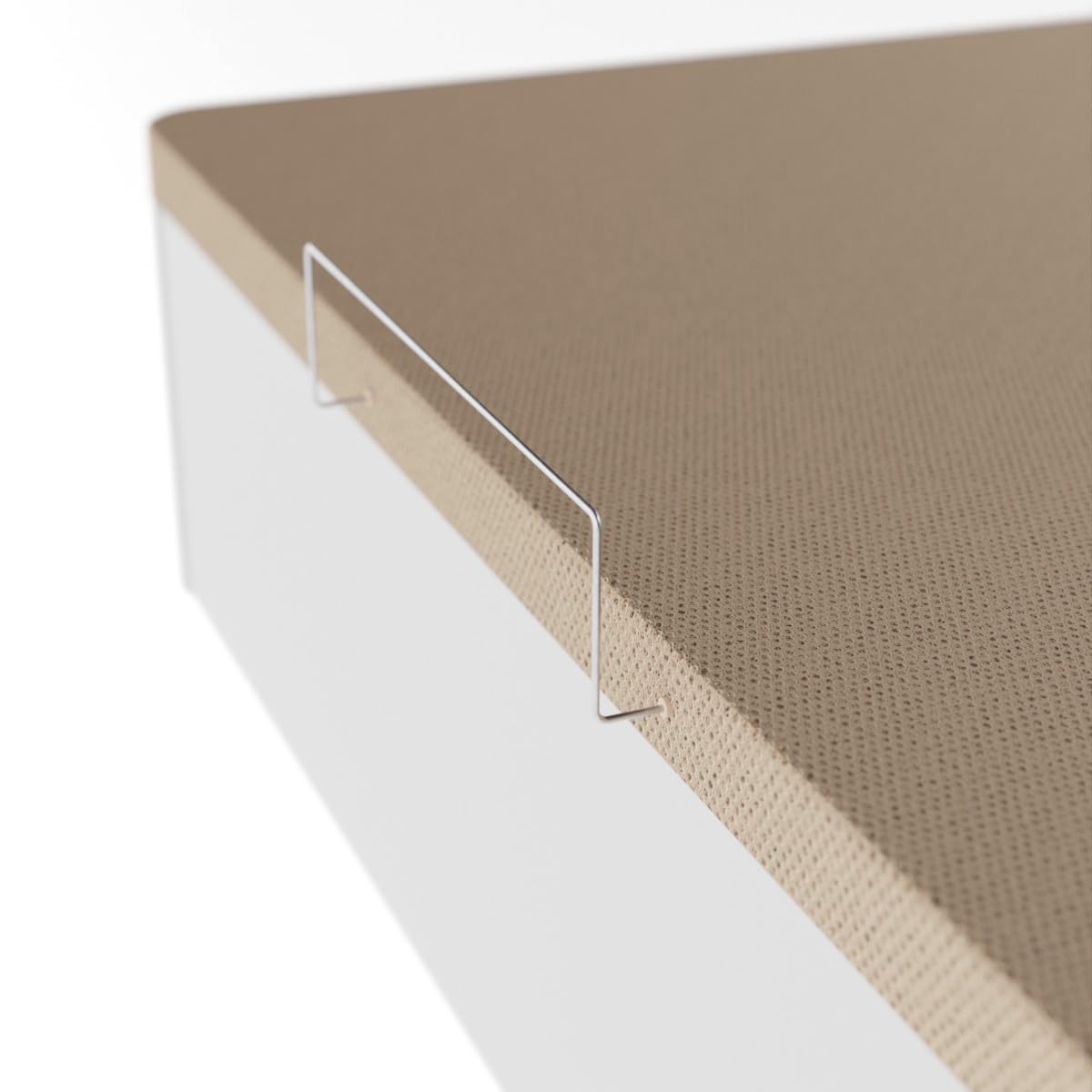 amuéblate online - Pack Colchón Muelles Ensacados con Visco Eco Box + Canapé Madera Reforzado Gran Capacidad | Color Blanco 135 x 190