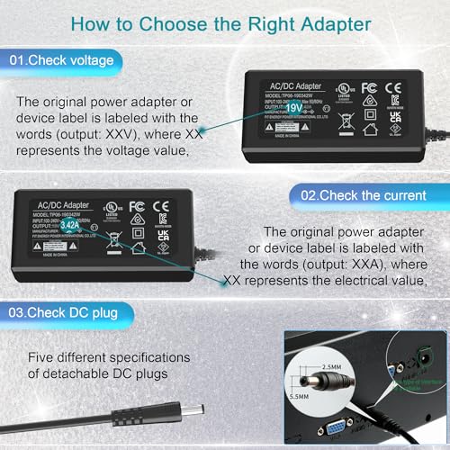 HYCTP AC/DC19V Netzteil Adapter, passend für Ladegeräte elektronischer Geräte wie Laptops, JBL-Lautsprecher, LCD-Anzeigen, All-in-One-Maschinen, LED-Anzeigen, Lautsprecher, etc. (AC Zu DC 60-65W) – Bild 4