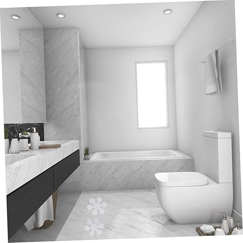 Miniatura 9 de STOBAZA Paquete de 20 calcomanías antideslizantes de copo de nieve para bañera Griers para niños y niñas, tiras de ducha antideslizantes para