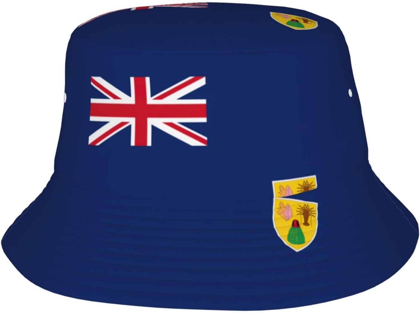 Flag of The Turks and Caicos Islands Print Winter Bucket Hat Packable Unisex Sun Hat Summer Travel Beach Fishing Cap for Men Women Black