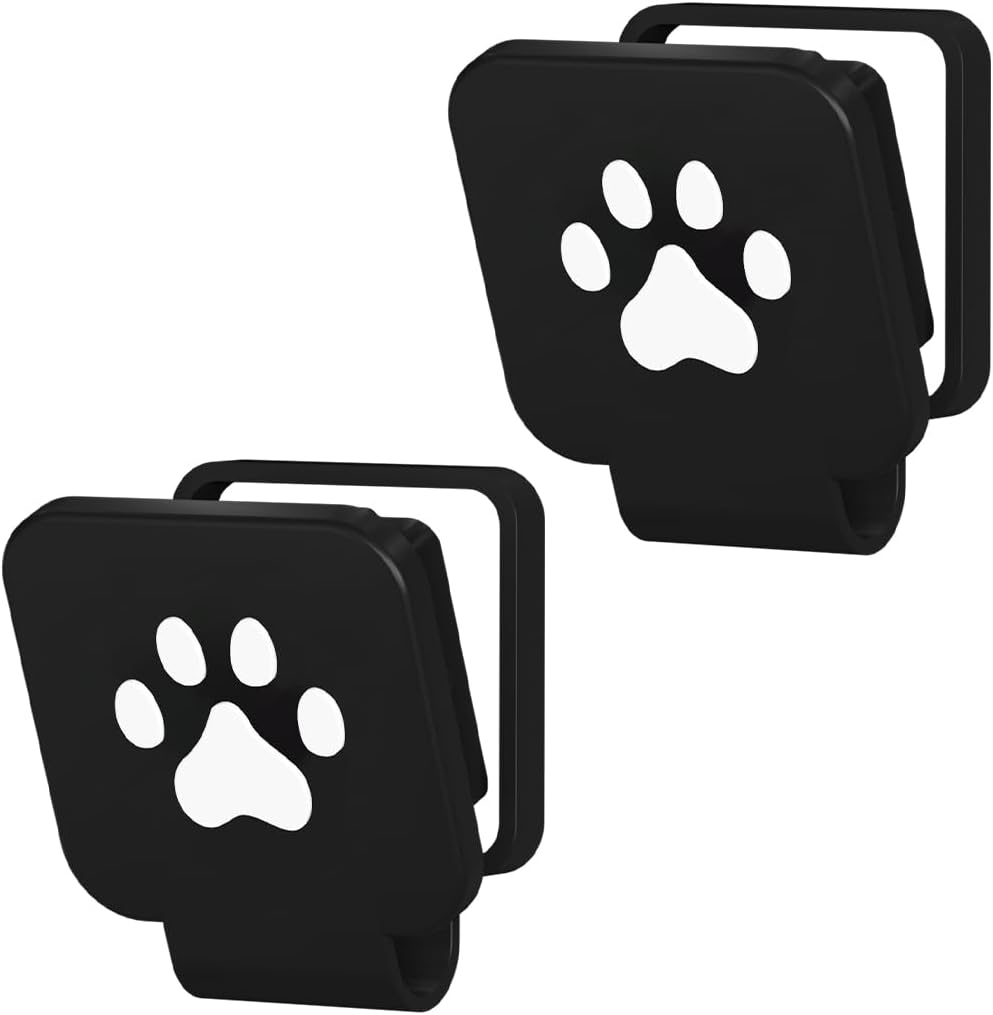 Trailer Hitch Cover 2 Inch Paw Prints Tow Trailer Hitch Cover Plug Insert Receiver Tube Cover with Bracket Fits for Jeep Dodge Ram Porsche Mercedes Benz GMC N1ssan Toy0ta Chev Truck 2Pack