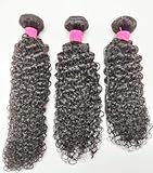 Mongolian Curl Human Hair 1 Bundle 100% Unprocessed Brazilian Virgin 10A Weave Kinky Curly Hair Wavy Extension Short/Medium Long Length Single Bundle Weaving for Women Natural Black Color 18 Inch