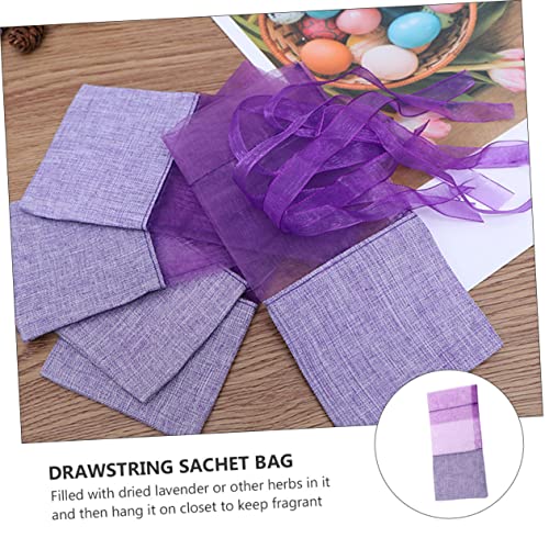 12 bolsas pequeñas de organza con cordón para almacenar miniatura 4